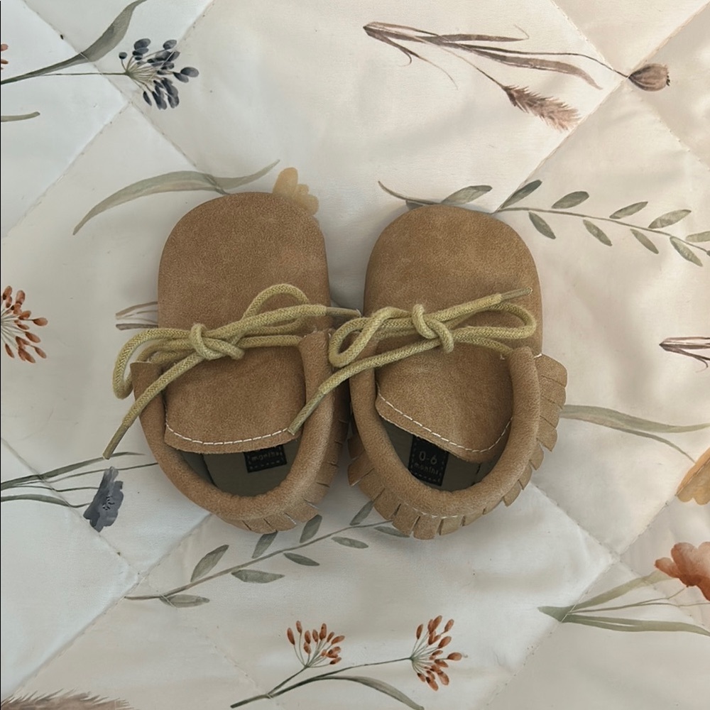 Tan Baby Moccasins